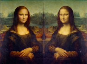 Montage représentant Mona Lisa en version relookée.